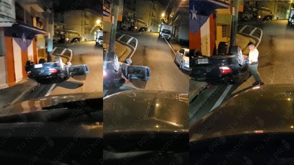  Video: Este Boricua se volc&oacute; en su auto y se qued&oacute; a dormir dentro de el 