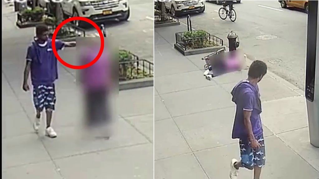  Viral video de un Mozalbete atacando anciana de 92 a&ntilde;os en Nueva York 