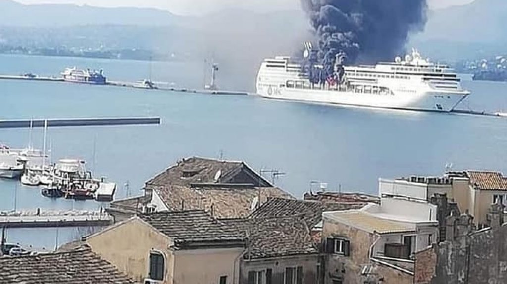  Video Se incendió un crucero en Grecia 
