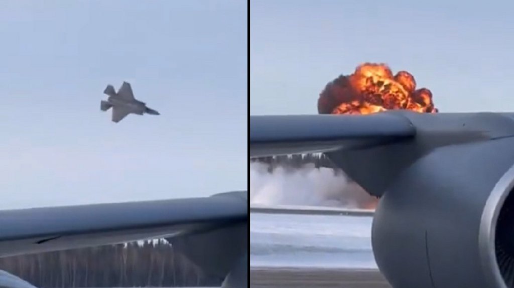  Video:Piloto Sobrevive Tras Estrellarse Caza F-35 en Base Aérea de Eielson en Alaska 