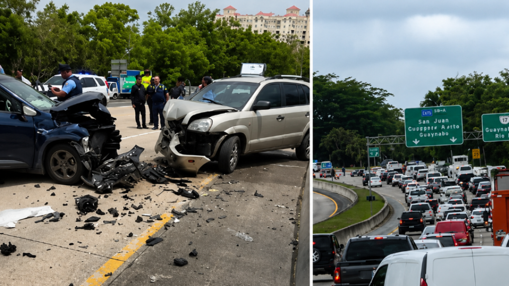  Aparatoso accidente en el expreso Rafael Mart&iacute;nez Nadal 
