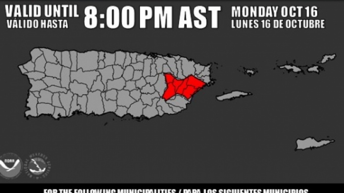 Advertencia de inundaciones extendida para cinco municipios del norte de la Isla y para seis muncipios del este 