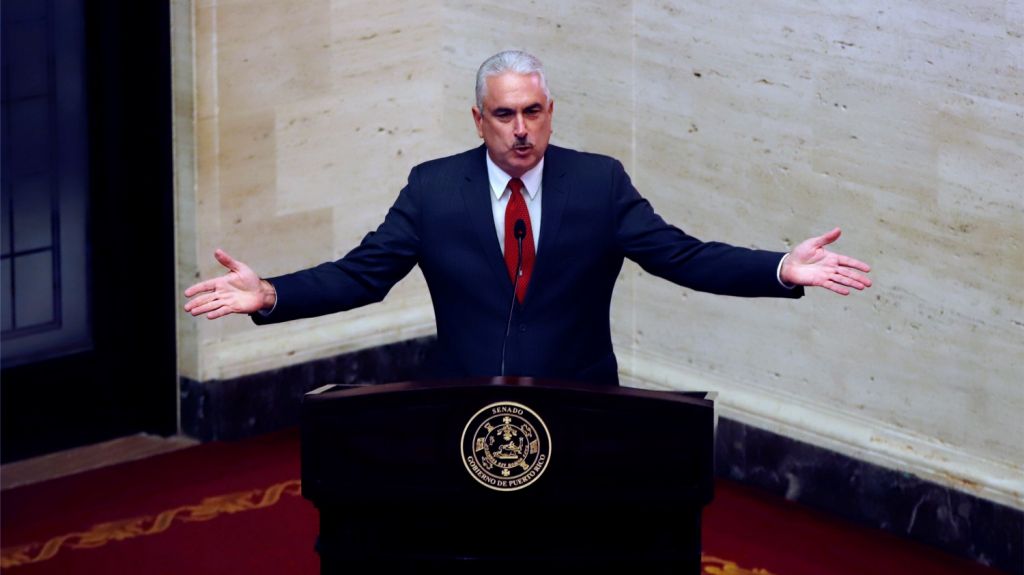  Presidente Senado de Puerto Rico dice: "jam&aacute;s negociar&eacute; principios y valores" 