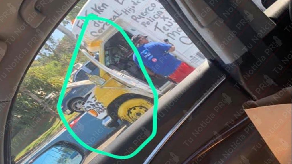  Ciudadanos toman la justicia en sus manos y llenan de pintura el cami&oacute;n del &ldquo;Taken de Corozal&rdquo; 