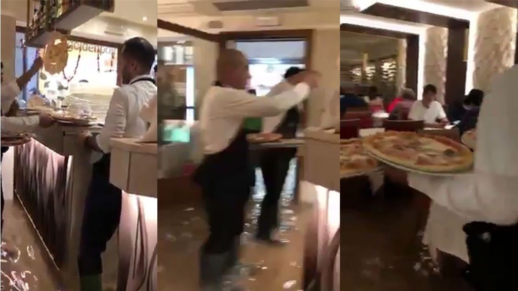  Video: El mar inunda Italia hasta el momento 6 muertos y las personas contin&uacute;an su vida normal 