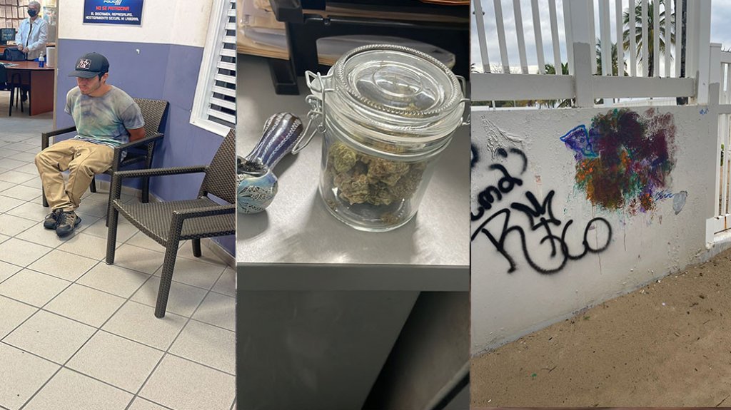  A la c&aacute;rcel &ldquo;grafitero&rdquo; que ten&iacute;a marihuana mientras pintaba cond&oacute;mino en Isla Verde 