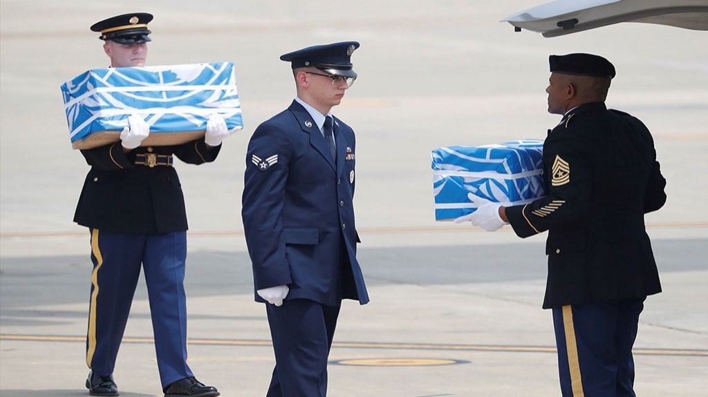  Trump agradece a Kim la entrega de restos de soldados muertos en Guerra Corea 