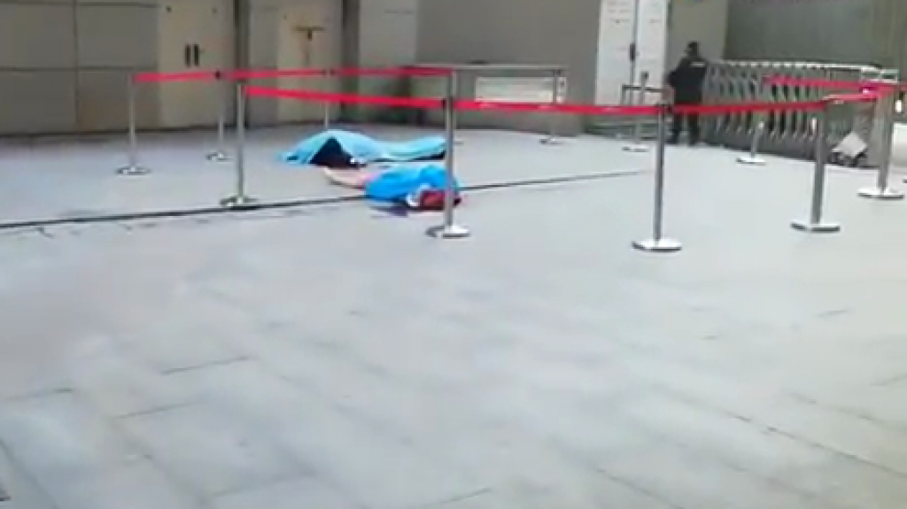 VIDEO: Un guardia de seguridad muere aplastado al intentar salvar a una mujer suicida