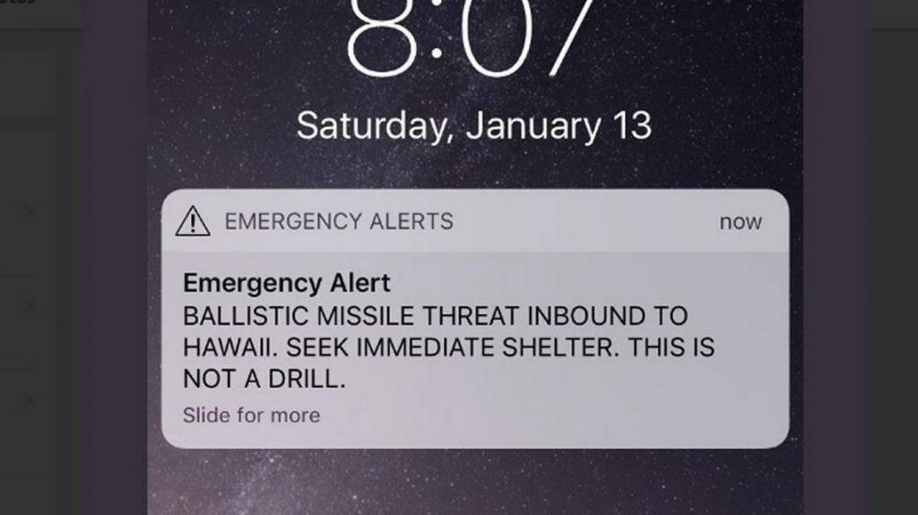  "Busque refugio inmediatamente": Pánico en Hawaii por falsa alerta sobre misil balístico 