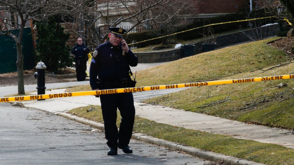  La policia fue a investigar un fuego pero al llegar un hombre denudo les impedia entrar, en Nueva york 