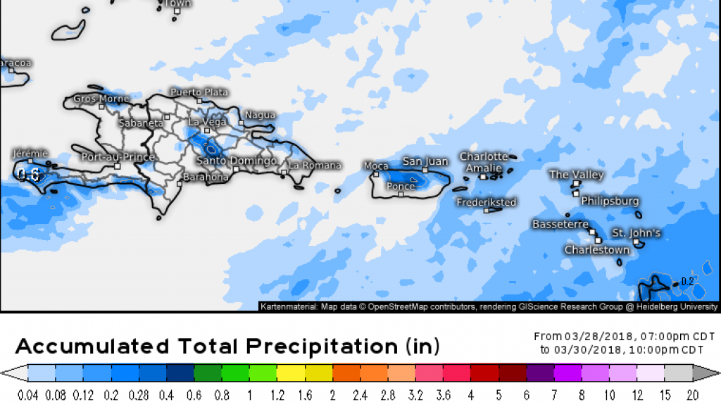  M&iacute;nima actividad de lluvia en los pr&oacute;ximos d&iacute;as 