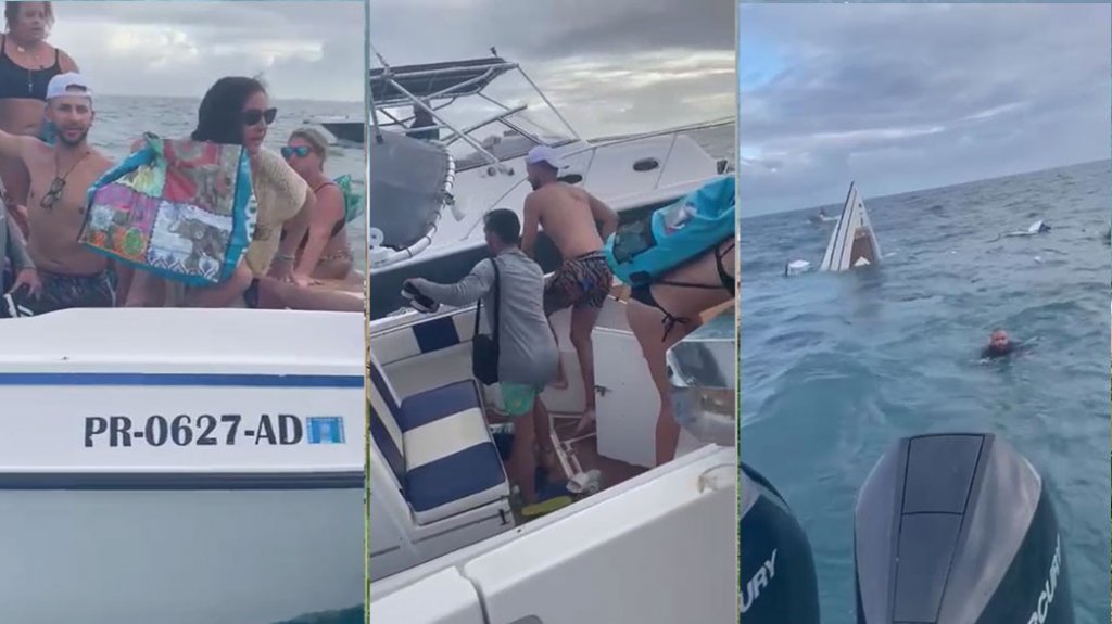  Video: Momento que rescatan turistas de embarcación que se hundía cerca de Culebra 