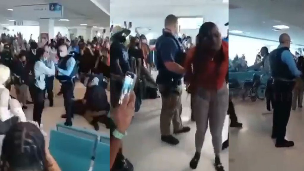  Video: Momento en que arrestan dos mujeres Turistas en el aeropuerto Luis Mu&ntilde;oz Mar&iacute;n 