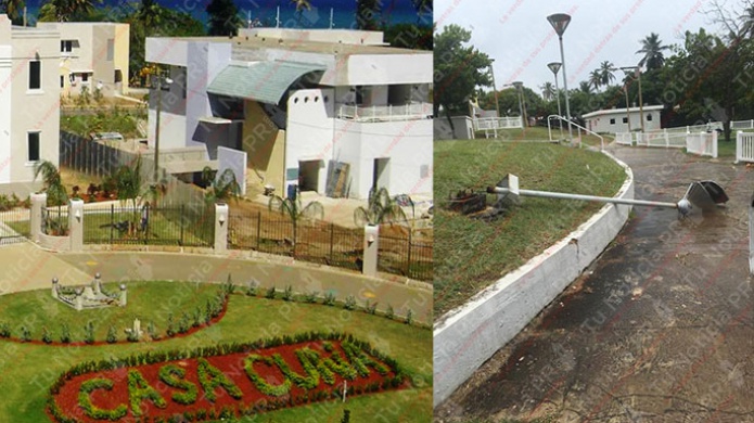 Continua los problemas de seguridad en la Casa Cuna, Cae poste de luz por falta de mantenimiento 
