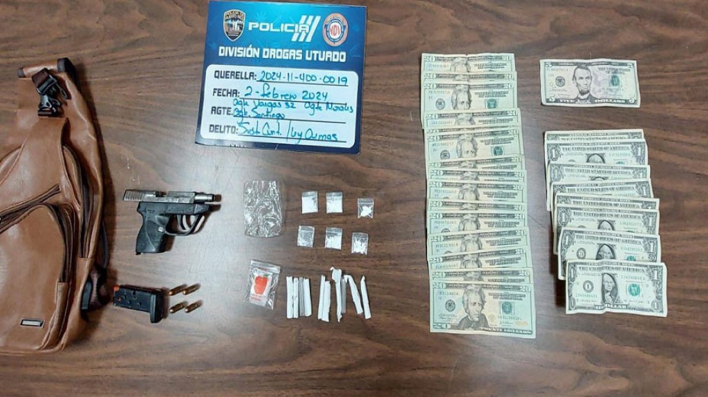  Dos arrestados con drogas y arma en negocio de Utuado 