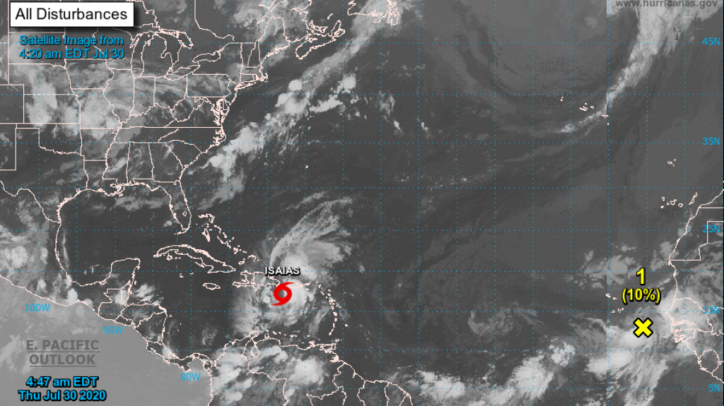 Tormenta Isaías genera lluvia fuerte y vientos en ráfaga sobre Puerto Rico 