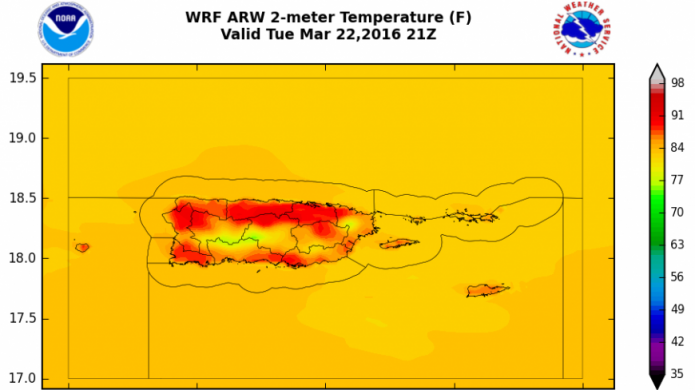 Intenso calor y escasa actividad de lluvia...