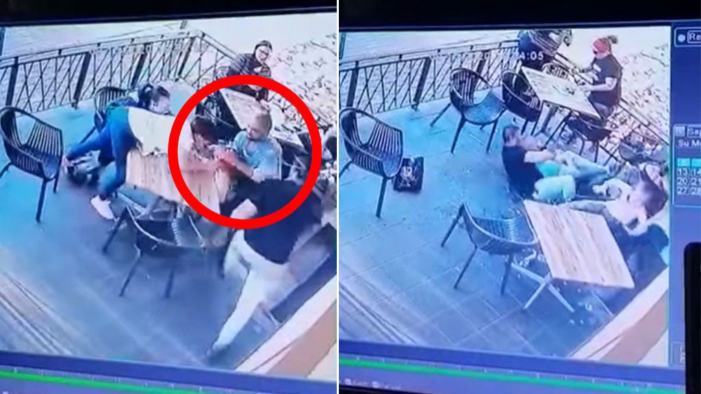  Video muestra momento en que un hombre intenta secuestrar una ni&ntilde;a en un restaurante 
