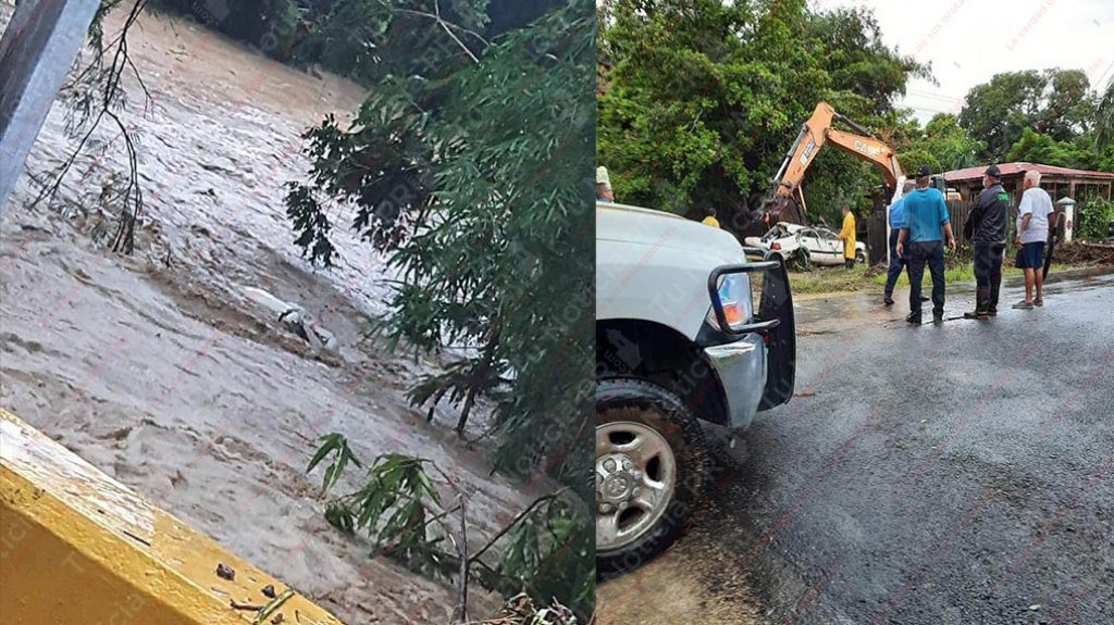  Localizan auto que fue arrastrado junto a su conductora por un golpe de agua en Rinc&oacute;n 