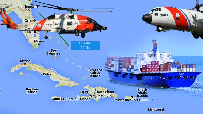 Localizan mas objetos del carguero "El Faro"