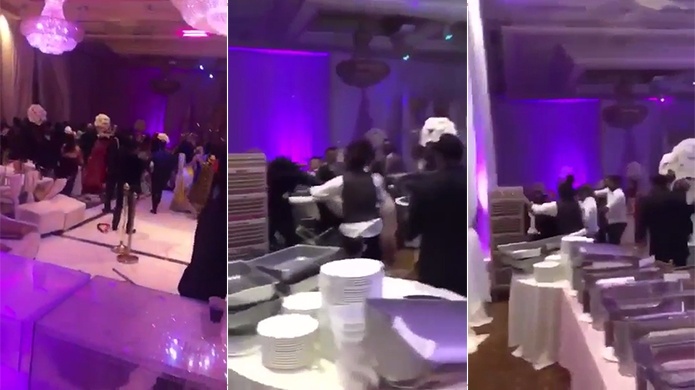 Video: Pelea masiva durante una boda en Canada 