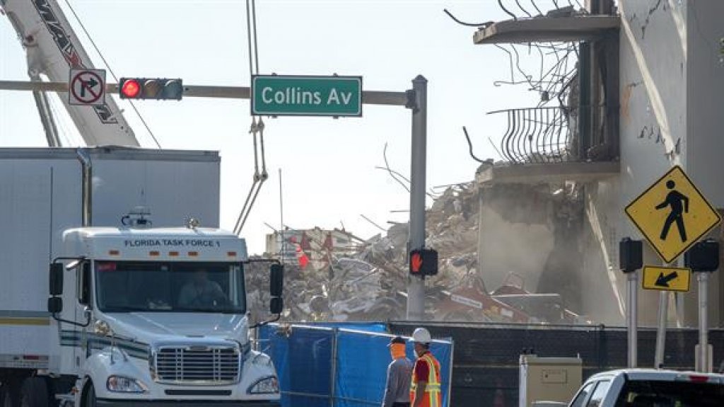  Finaliza tarea de recuperaci&oacute;n de cuerpos en derrumbe de edificio en Florida 