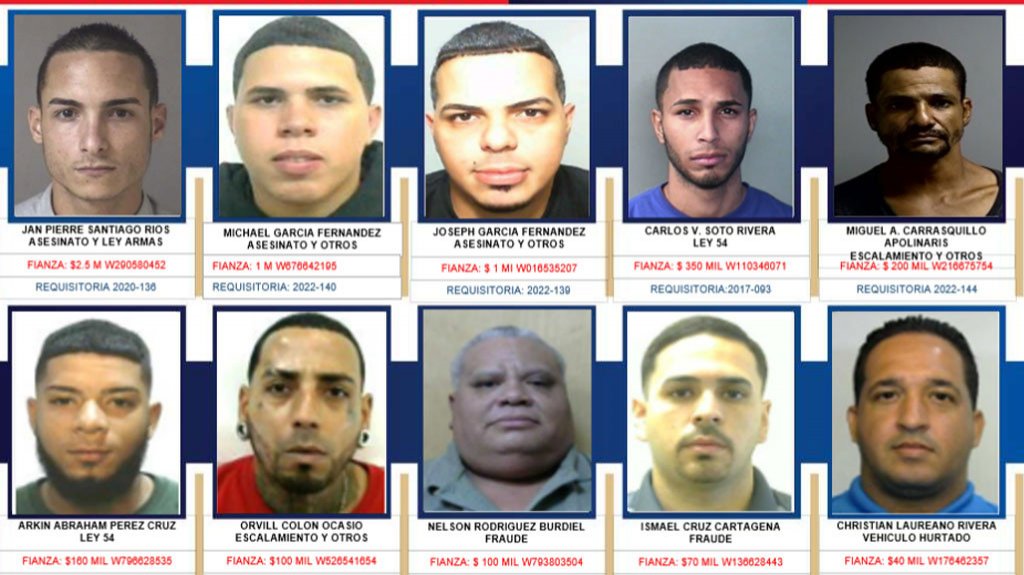  Actualizan informaci&oacute;n para dar con los 10 m&aacute;s buscados por la Polic&iacute;a en el &aacute;rea de Caguas 