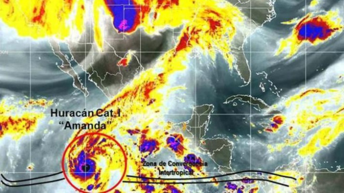 HuracÃ¡n Amanda se intensifica en el PacÃ­fico