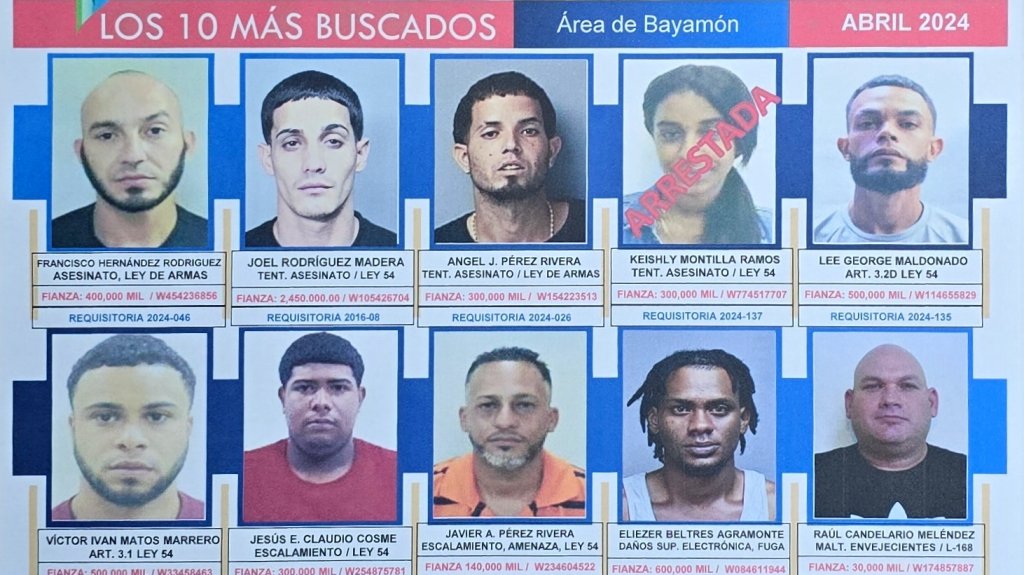  Los 10 m&aacute;s buscados del &aacute;rea de Bayam&oacute;n 