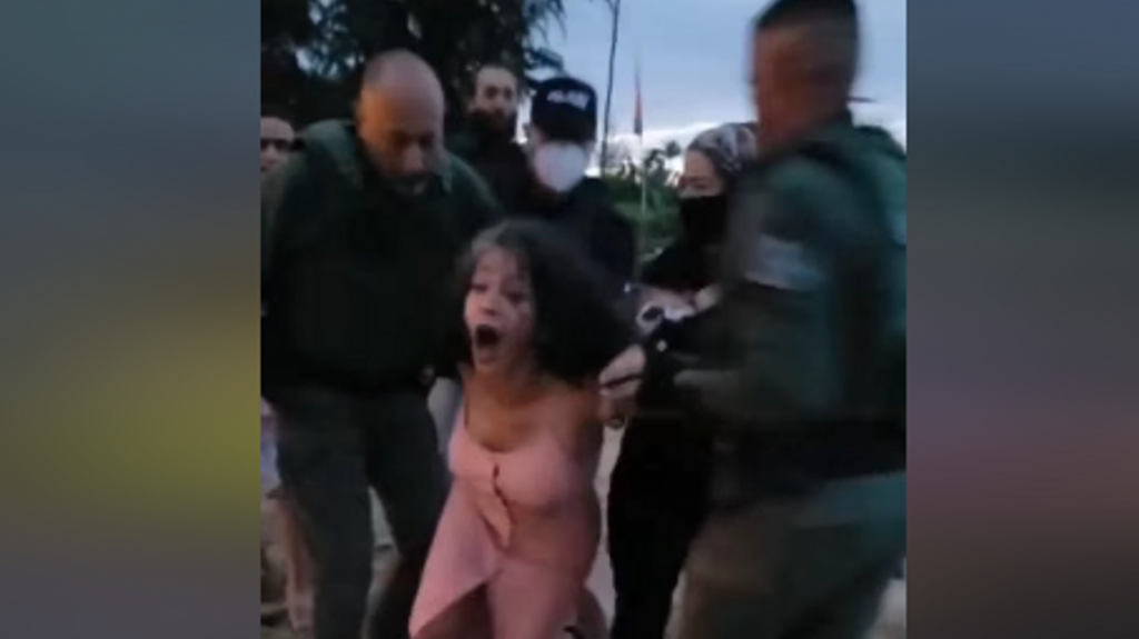  Video: Manifestantes en Rinc&oacute;n publican video de arresto de manifestante, pero no la parte en que la mujer agredi&oacute; un polic&iacute;a 