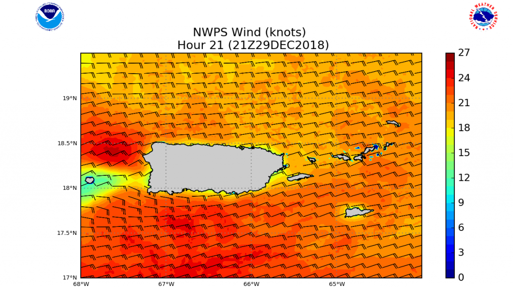  Olas de 8 a 12 pies de altura, fuerte brisa y aguaceros pasajeros contin&uacute;an hoy, a trav&eacute;s del archipi&eacute;lago 