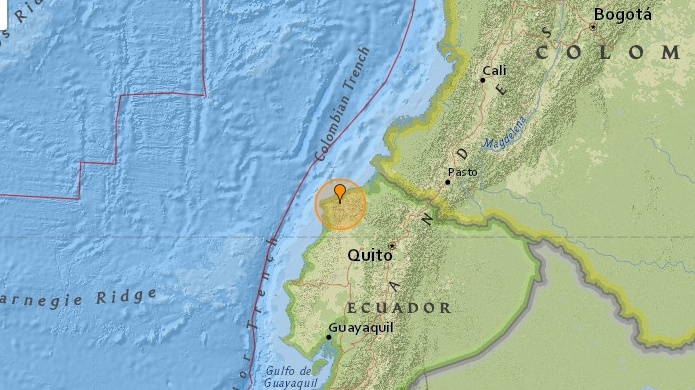 Sismo de 5,0 sacude Ecuador