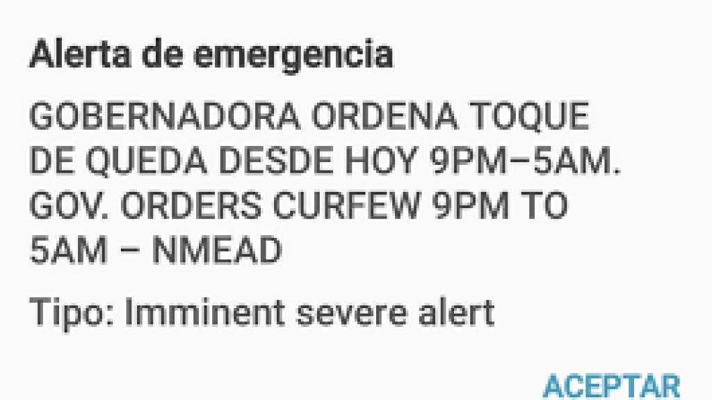  Anuncian que ya no recibir&aacute;s m&aacute;s la alarma de &ldquo;Toque de queda&rdquo; a tu tel&eacute;fono 