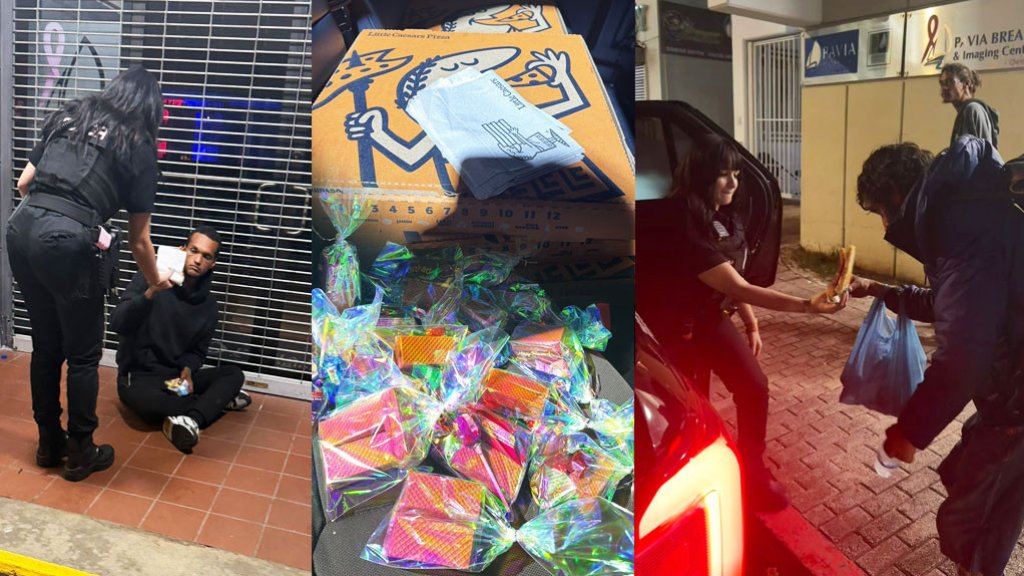  Municipales de San Juan sacan de sus chavitos para llevar comida y cari&ntilde;o a personas sin hogar en Santurce 