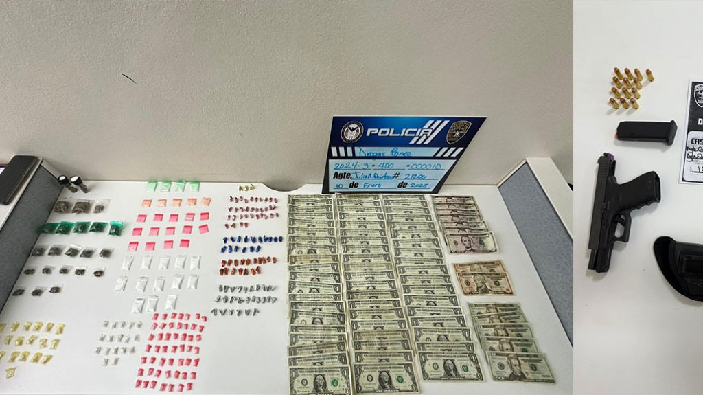  4 arrestados con droga y armas durante intervención de Drogas Ponce 