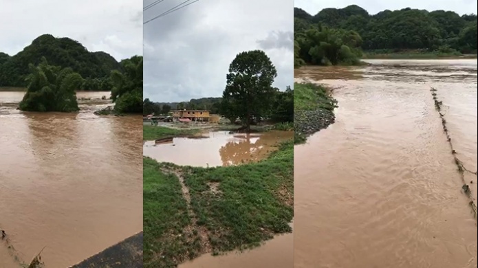 Video: Crecida en RÃ­o Grande de ManatÃ­