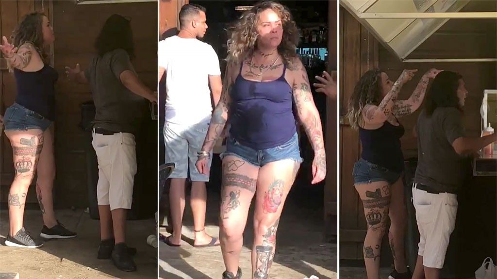  Video: Esta mujer andaba de “chinchorreo” y se alteró con una empleada 