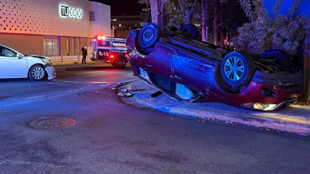  Video: &ldquo;Gatilleros&rdquo; con armas largas chocan y se vuelcan en Santurce 