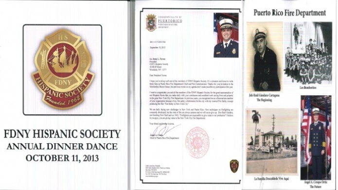 SOCIEDAD HISPANA DE BOMBEROS DE NUEVA YORK RECONOCE LABOR DEL JEFE  DE BOMBEROS ANGEL CRESPO
 
