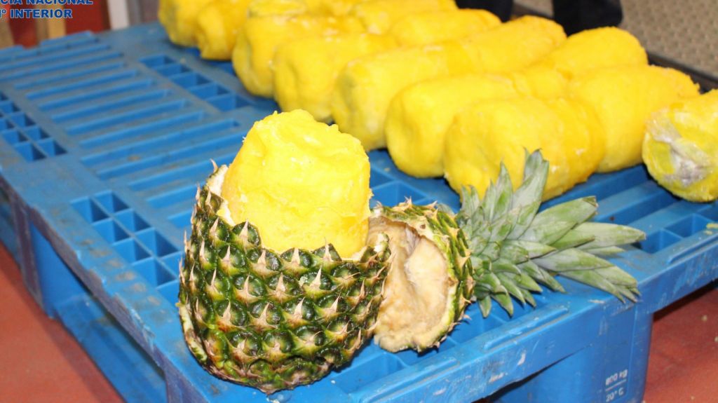  VIDEO: Decomisan m&aacute;s de 700 kilos de coca&iacute;na escondidos dentro de pi&ntilde;as en Espa&ntilde;a y Portugal 