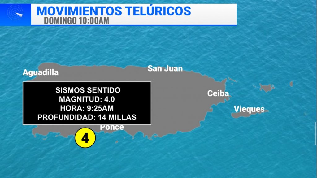  Fuerte sismo de 4.0 se reporta en la isla 