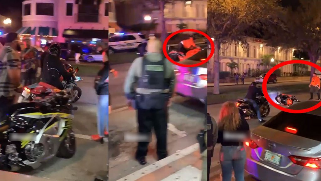  Video: Boricua en Kissimmee intent&oacute; lucirse con los polic&iacute;as y termin&oacute; con todo y motora en el piso 