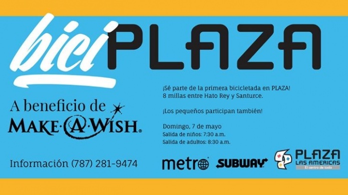 Primera bicicletada en Plaza Las AmÃ©ricas a beneficio de Make-A-Wish Foundation