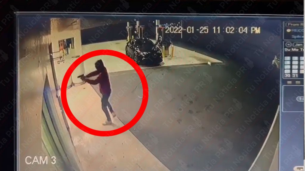  En video momento en que &ldquo;caco&rdquo; dispara a un ciudadano para robarle su auto en gasolinera de Guaynabo 