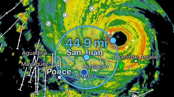 [ActualizaciÃ³n] Ojo de Irma se ubica a casi 45 millas al noreste de San Juan. 