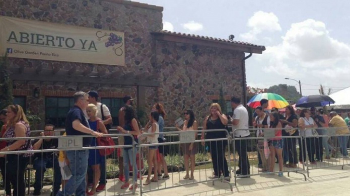 Se llena Olive Garden en horas de la Tarde