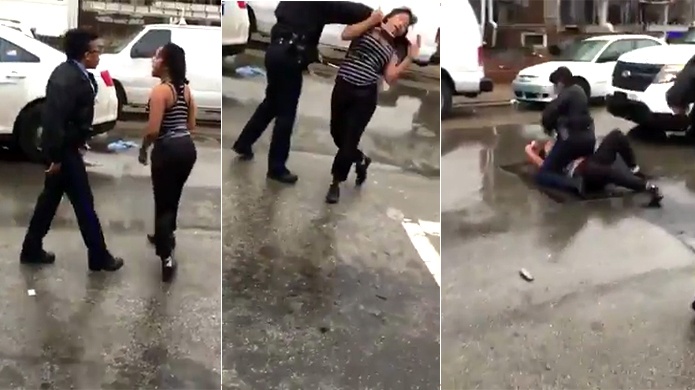 Video: Una policÃ­a de Pennsylvania es grabada agrediendo a una menor