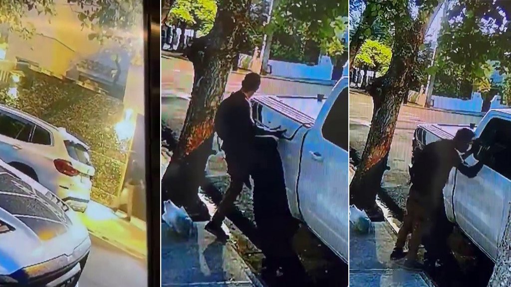  Cámaras captan a “Caco” intentado robar vehículos en Condado 