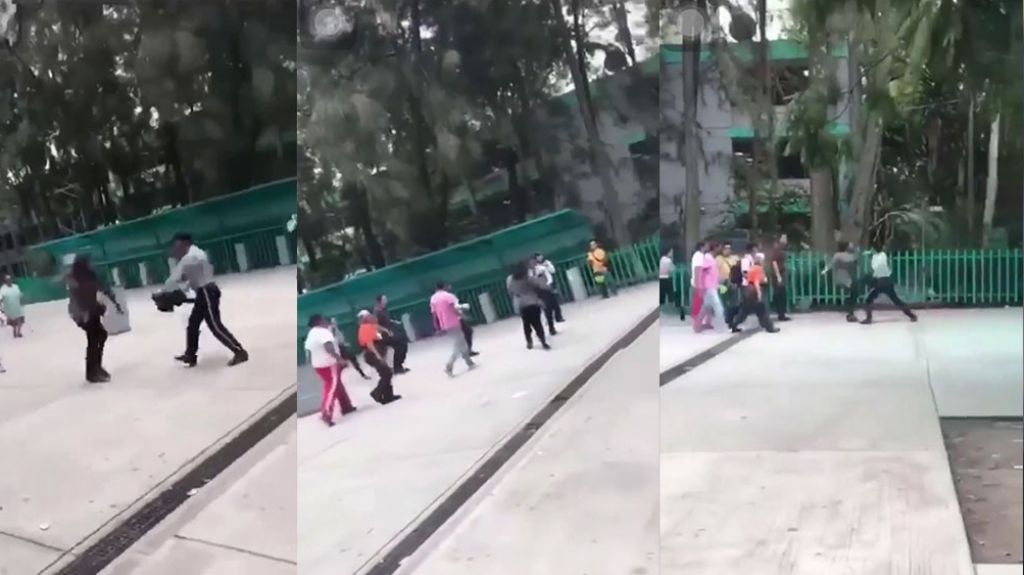  Video: Guardia de seguridad de una universidad se enfrenta a varias mujeres 