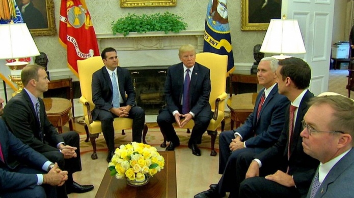 Reunido en Casa Blanca el gobernador de Puerto Rico y el presidente Trump 
